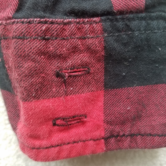Buffalo Check Red Black Plaid Shirt Long Sleeve - Picture 10 of 11